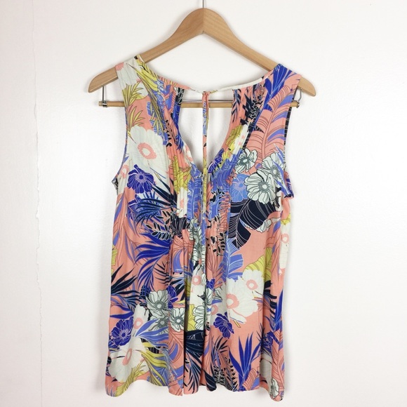 NWT Sanctuary Floral Print Pleated Top Size XS - Picture 2 of 8